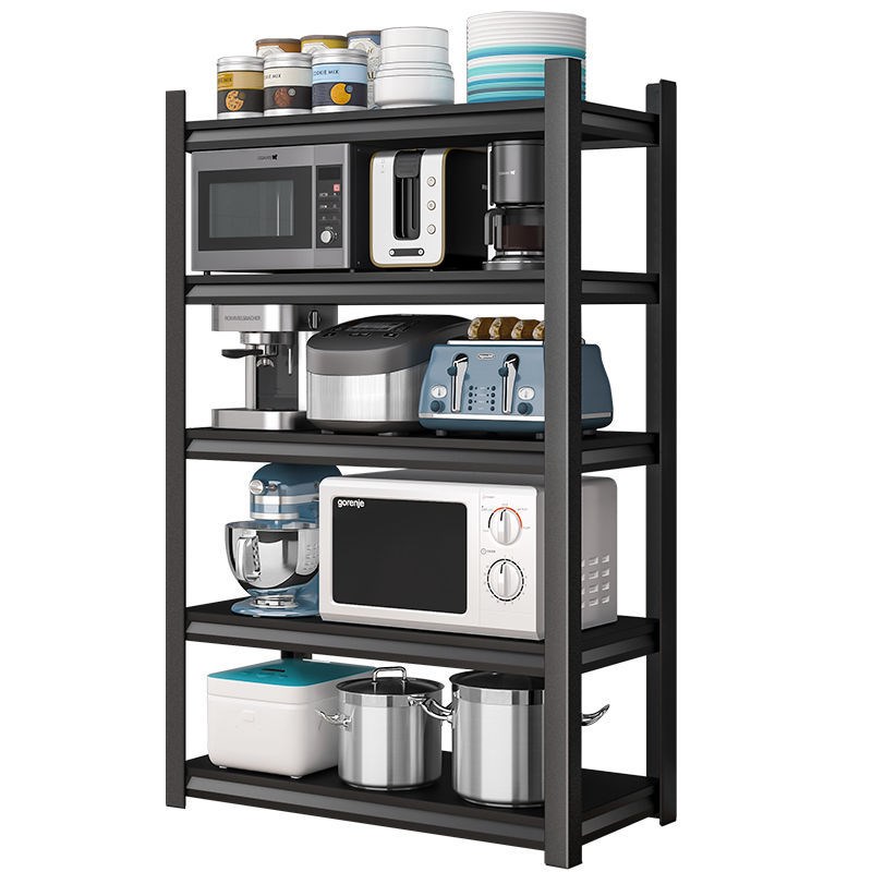 加厚厨房置物架落地式多层微波炉架收纳架多功能烤箱锅架储物架