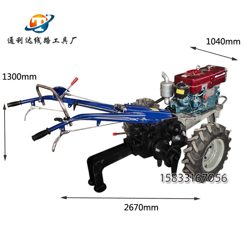 8吨手扶拖拉机绞磨柴油拉电缆牵引收线机快速绞磨机电力拉线机