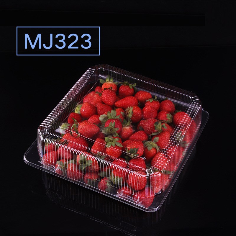 塑料吸塑盒 现货一次性水果盒透明方形草莓盒蛋糕面包果蔬打包盒
