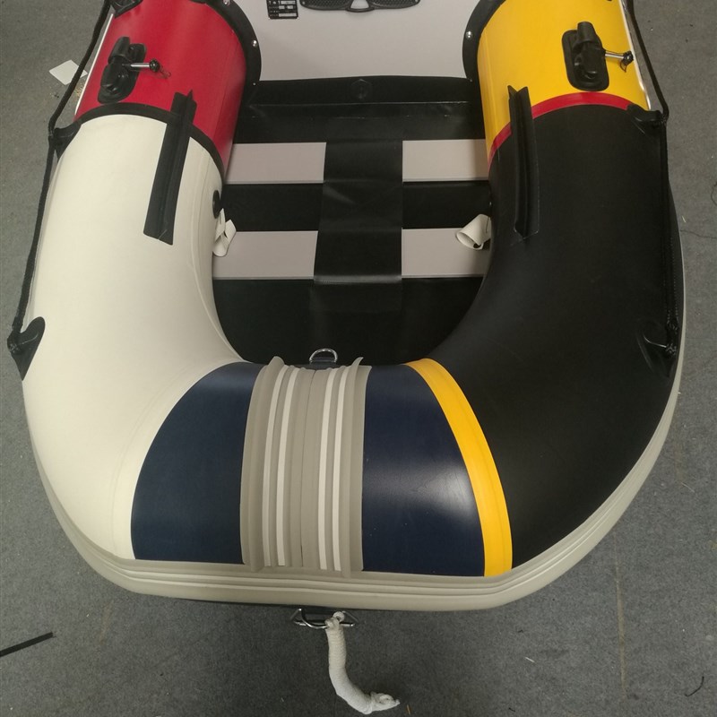 2米 1-2人用加厚耐磨充气橡皮艇 进口PVC钓鱼船 铝合金地板冲锋舟