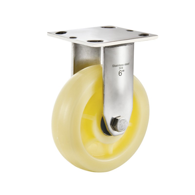 重型304不锈钢加厚尼龙脚轮4寸5寸6寸8寸防水防锈耐磨刹车万向轮