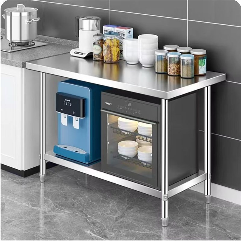 304不锈钢工作台厨房灶台架子商用操作台桌子饭店置物架台面案板