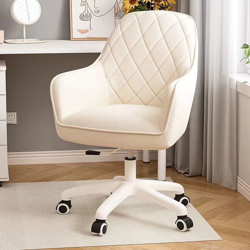 电脑椅家用舒适办公椅化妆椅实木靠背大学宿舍学习可旋转书桌椅子