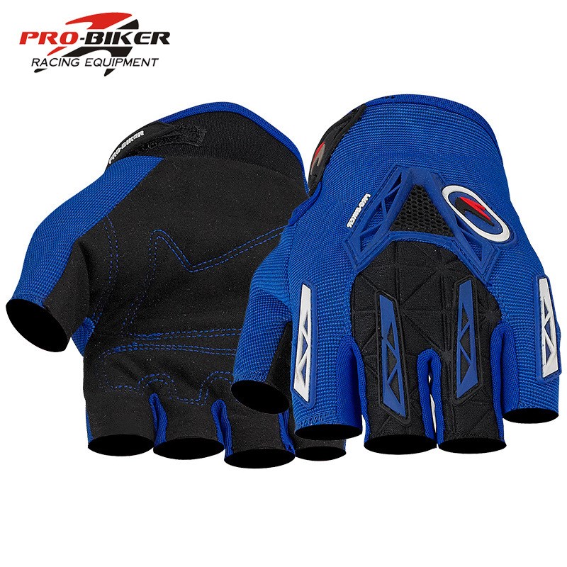 摩托车骑行手套短款夏装防摔减震半指骑士机车赛车越野手套男女款