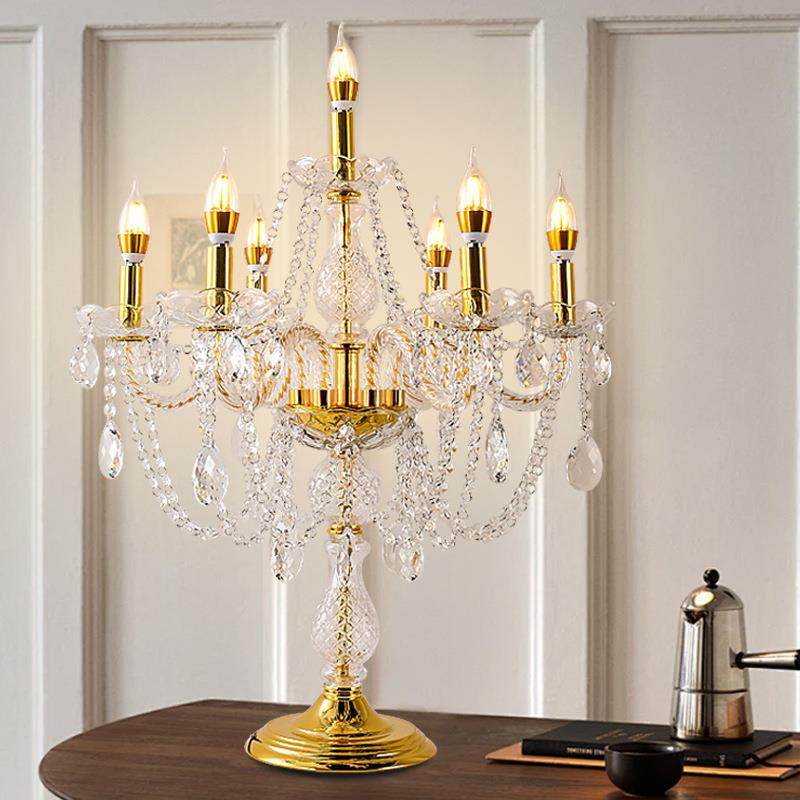 欧式客厅桌灯轻奢卧室床头水晶台灯别墅书房餐厅LED装饰烛台灯具,机械设备,其他机械设备,淘宝优惠券,粉丝福利购,淘宝优惠卷