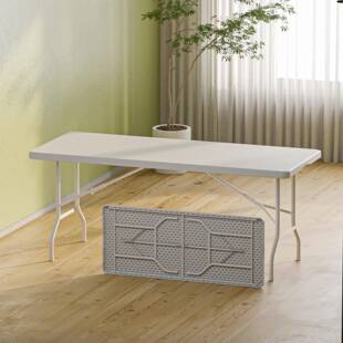 1.8米一体桌户外烧烤便携家用过年聚餐桌饭桌折叠桌外贸园艺桌