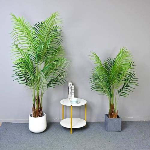 仿真夏威夷棕葵散尾葵落地盆栽假花家居装饰软装工程样板间假植物