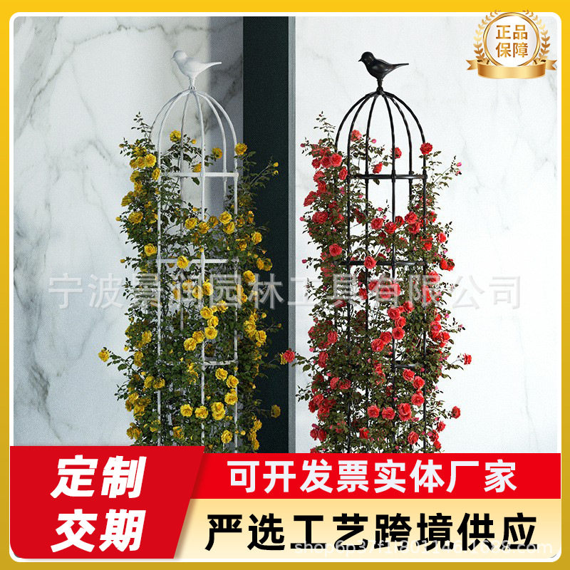 花架爬藤架月季蔷薇阳台架子花盆植物藤架花园花柱园艺攀爬花支架