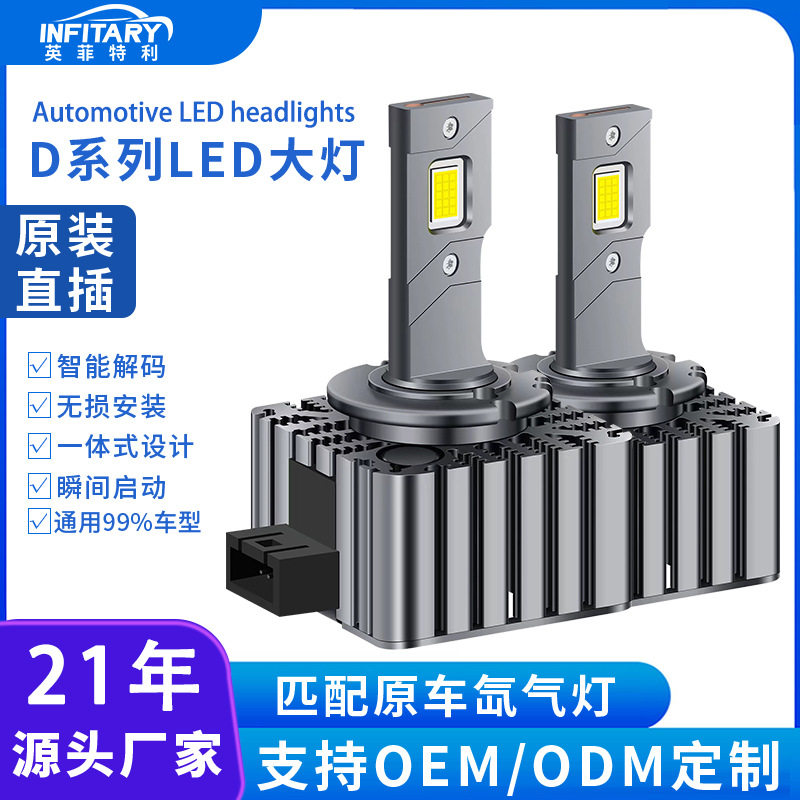 汽车led灯泡适用D3Sled车灯D1Sled大灯D2S/D4S/D5S改装汽车大灯