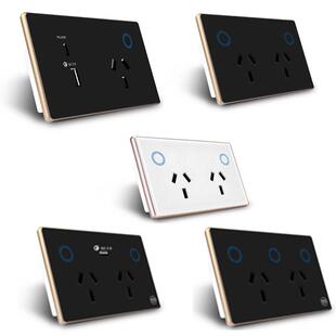 wifi插座 澳规美规智能Zigbee插座墙壁插座120/118金属边框插座