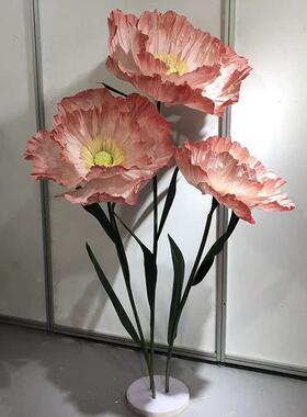 美人布婚礼庆道具路引花舞台纸艺虞纸花真丝网花婚置装WMA饰橱窗