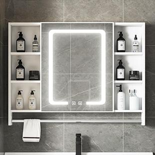 太空铝浴室镜柜小户型卫生间储物镜子挂墙式化妆镜单独收纳盒镜箱