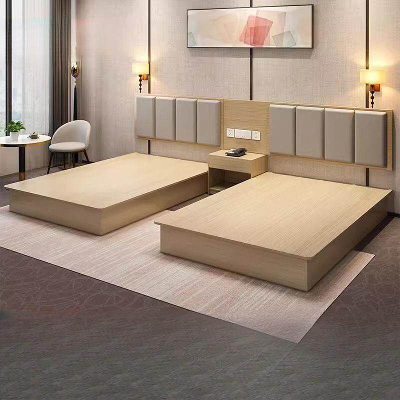 酒店床全套标准宾馆家具民宿公寓卧室出租房旅馆单双人板式床箱