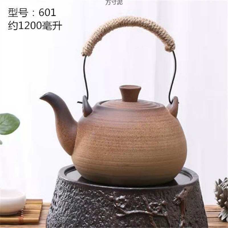 粗陶煮茶壶烧水壶陶瓷水壶电陶炉炭炉用水壶明火烧水壶厂一件