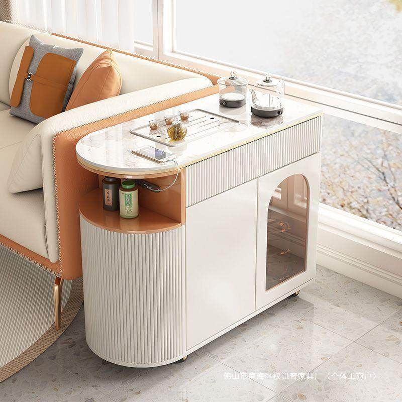 奶油风可移动茶台家用阳台自动烧水岩板茶桌网红轻奢简约客厅茶车,农机/农具/农膜,其它农用工具,淘宝优惠券,粉丝福利购,淘宝优惠卷