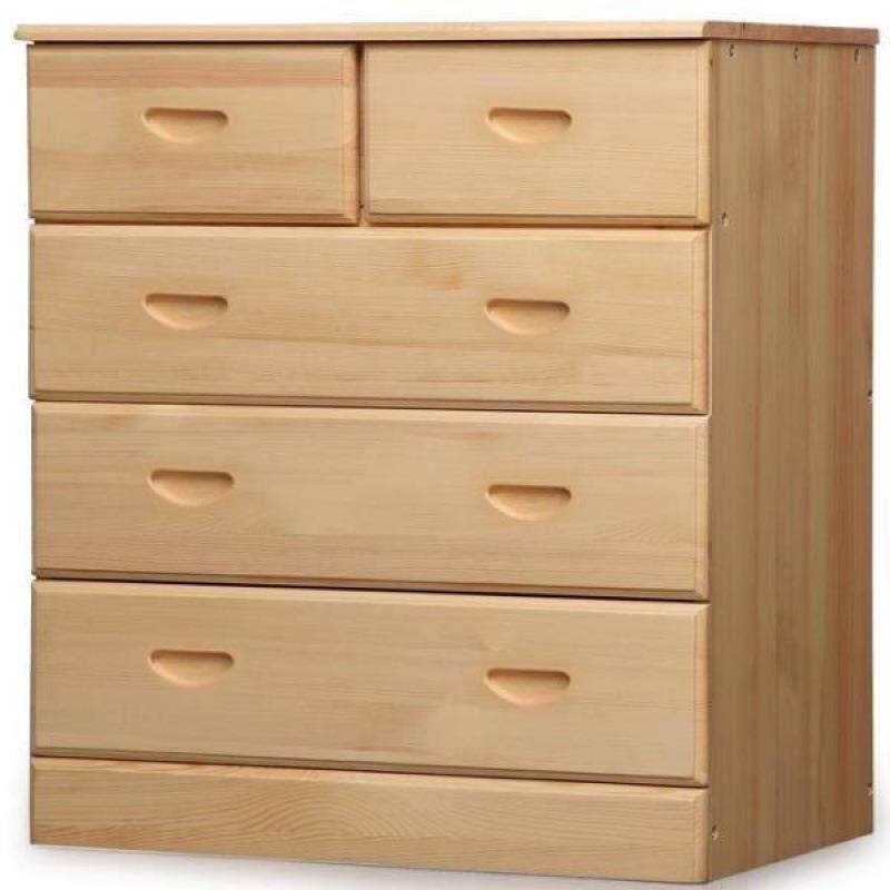 松木柜五斗柜五斗橱实木斗柜收纳柜子储物柜现代简约客厅斗柜熙锦