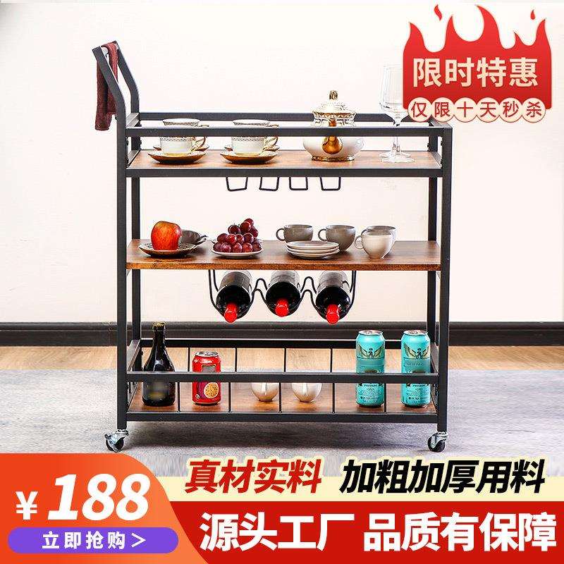 不锈钢餐车手推车餐厅酒吧中古小推车酒店餐车酒水车移动送餐车
