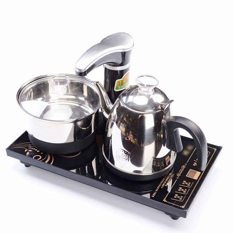 D04厂家直销茶盘四合一自动抽水加水机电磁炉热水壶电热茶壶消毒