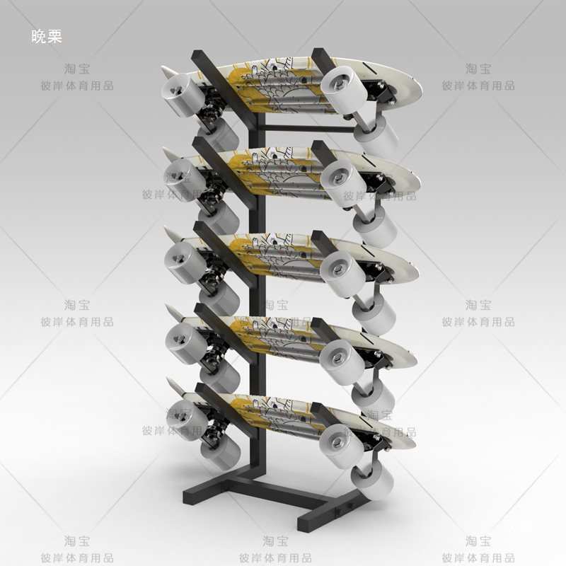 双翘滑板收纳架展示陈列架收纳袋单个多个陆地冲浪板长板挂放支架