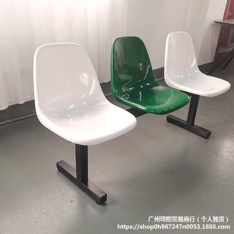 网红排椅服装店咖啡厅奶茶店商场休闲座椅摄影三人位玫红打卡椅子