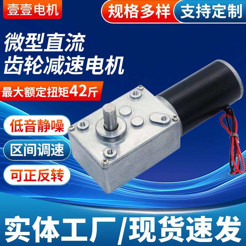 5840-31ZY直流电机自动门窗蜗轮蜗杆减速电机广告牌窗帘机微型