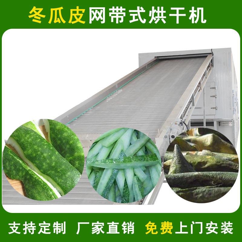 大型冬瓜皮烘干机履带式白瓜皮烘干机智能白东瓜皮脱水干燥设备