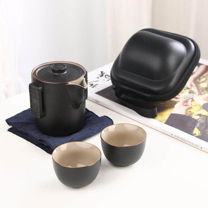 旅行茶具套装便携式一壶二杯陶瓷快客杯车载功夫户外随身游泡茶壶