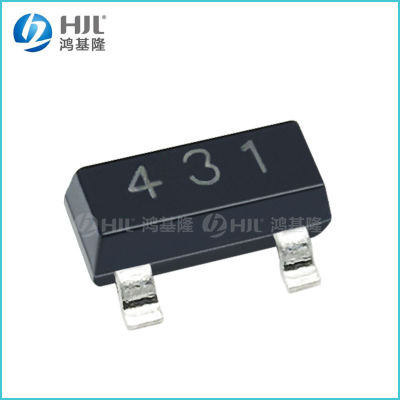 贴片三端稳压管TL431SOT-23丝印431电压基准芯片稳压IC集成电路