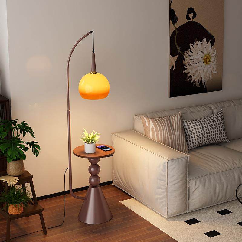 中古风床头柜立式台灯客厅沙发边置物茶几一体复古卧室柚子落地灯,农用物资,其他肥料,淘宝优惠券,粉丝福利购,淘宝优惠卷