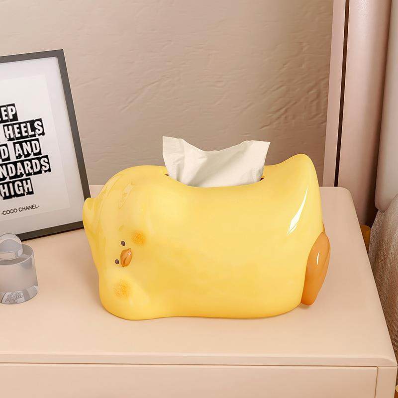 躺平鸭陶瓷纸巾盒餐桌抽纸盒家居客厅创意摆件可爱装饰品纸抽盒子,节庆用品/礼品,新娘配件,淘宝优惠券,粉丝福利购,淘宝优惠卷
