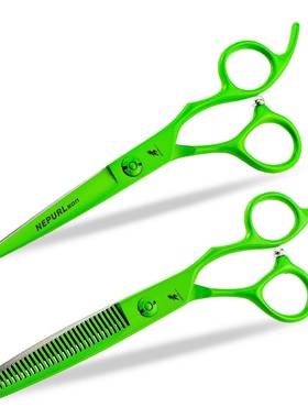 绿色烤漆6.0寸奈普森美发剪理发剪牙剪打薄
