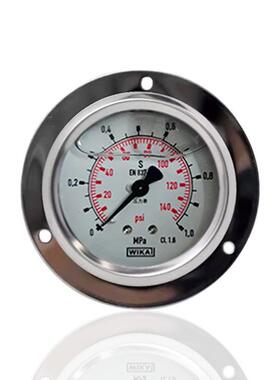 供WIKA威卡轴向带前边不锈钢充油耐震压力表YBN63ZT140psi1MPa