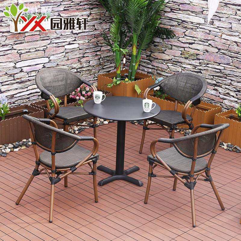 厂家直销户外休闲桌椅阳台庭院桌椅咖啡厅家具室外网布桌椅组合