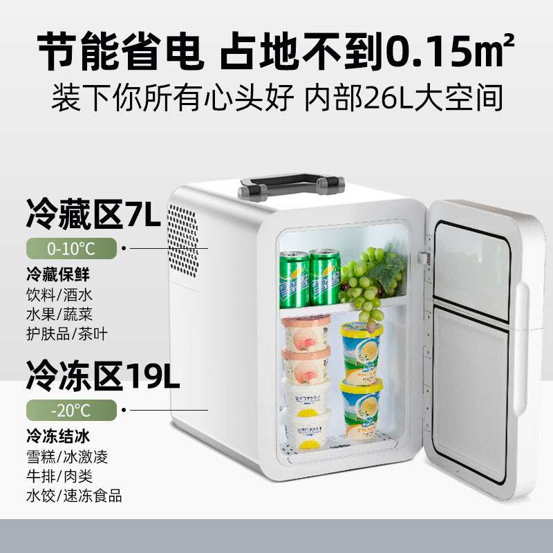 SAST迷你小冰箱小型家用宿舍车载冰箱迷你学生小冰柜冷藏冷冻20L
