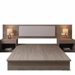 酒店家具标间全套定制民宿公寓单双人床箱专用床宾馆床单间出租