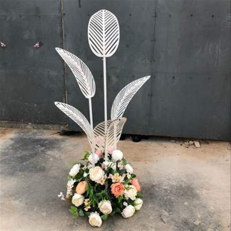 婚庆道具铁艺路引新款芭蕉树迎宾婚礼架子t台屏风橱窗舞台装饰摆