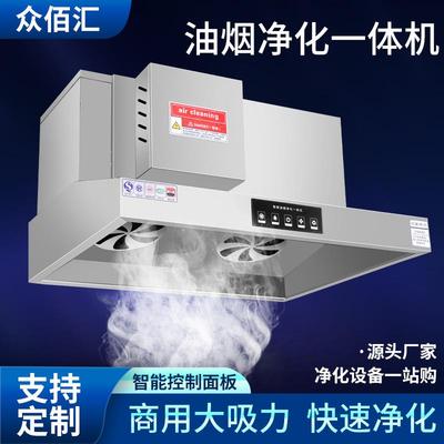 油烟净化一体机商用厨房食堂酒店无管道抽油烟机排烟净化器除油