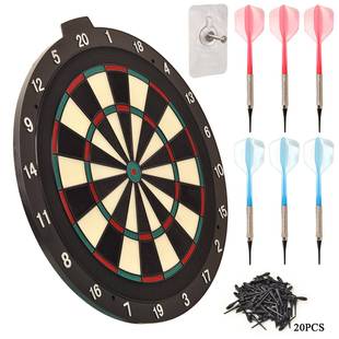 东业飞镖18寸软式飞镖盘安全塑料头飞标靶配6支飞镖