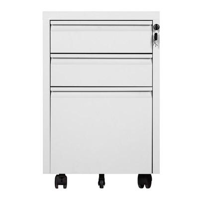 南特文件柜活动柜矮柜三层抽屉柜铁皮柜办公柜储物柜桌下移动