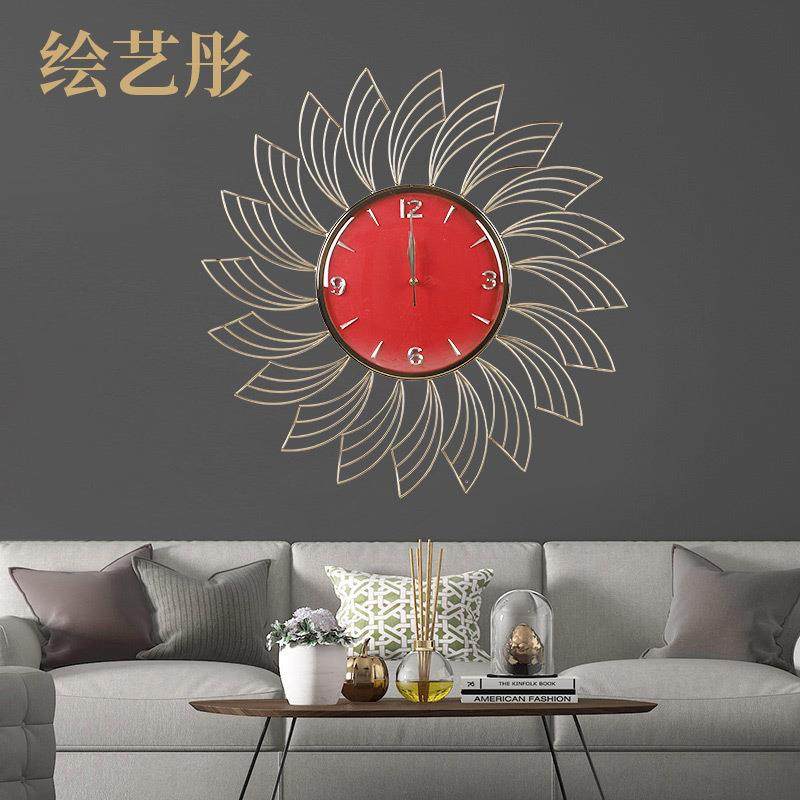 网红轻奢挂钟客厅钟表家用时尚现代简约大气装饰时钟挂墙创意挂表