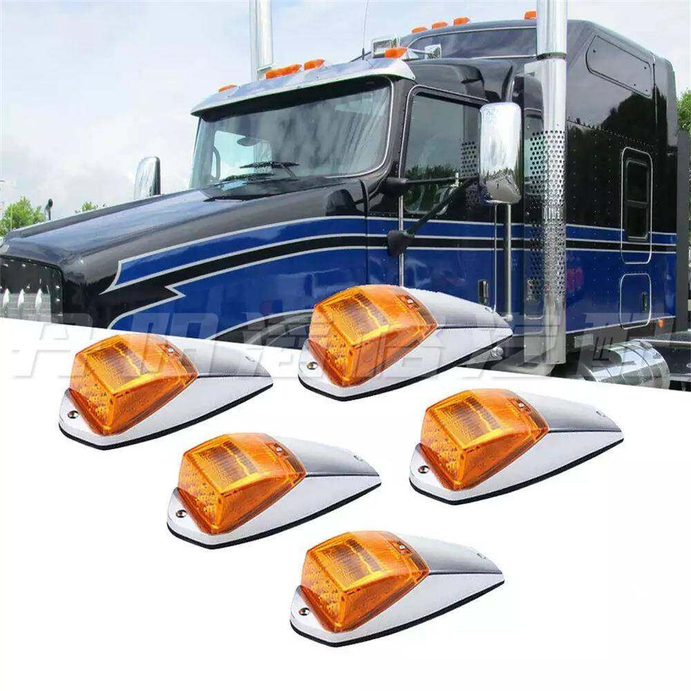 5X17LED汽车货车顶灯琥珀色电镀12V卡车驾驶室边灯侧面灯标志灯