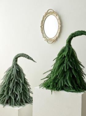 NUCH新品北欧歪脖子圣诞树45cmPE叶诺贝松家用小型桌面摆件