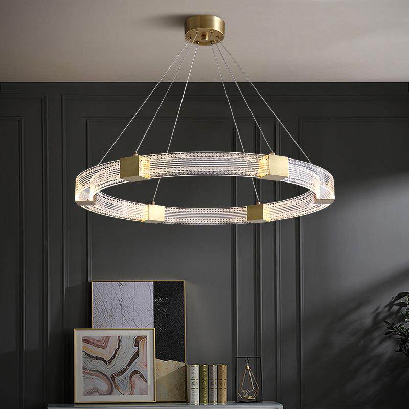 全铜后现代简约客厅吊灯轻奢led餐厅卧室设计师样板间网红灯具