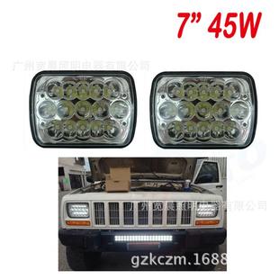 7英寸牧马人大灯切诺基大灯7寸方形大灯5x7英寸卡车大灯45W