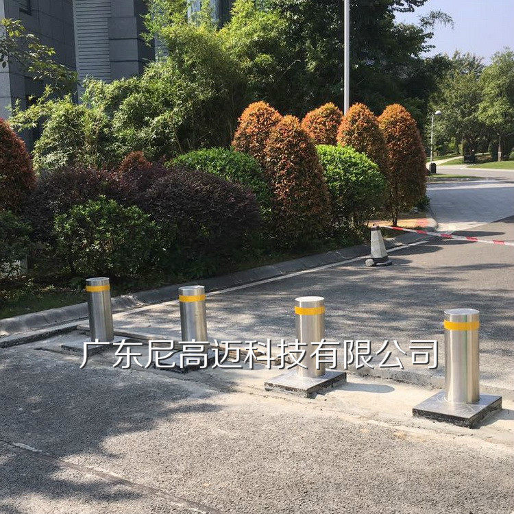 供应液压圆柱路障升降柱不锈钢成品挡车桩伸缩止车护柱防冲撞路庄