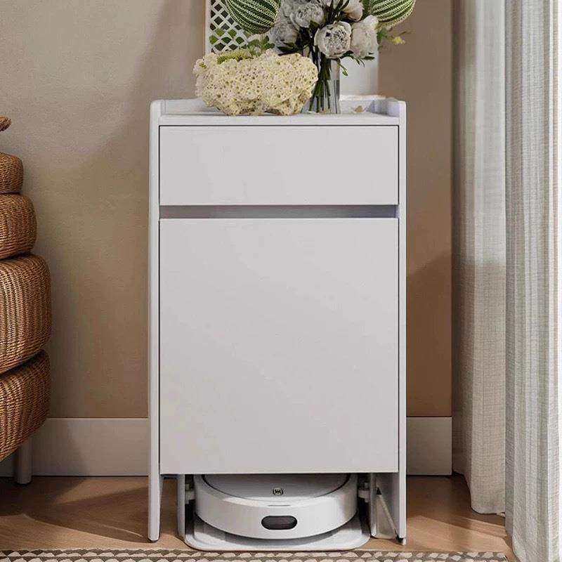 扫地机器人收纳柜可移动基站柜客厅简约角柜阳台储物收纳柜置物架