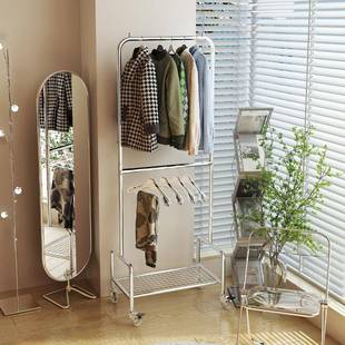 双层服装店展示架落地衣架女装男装店挂衣架卖衣服专用陈列货架子