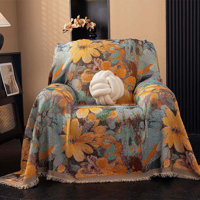 级复沙古美式单人发盖布全包沙发巾高单感四季通用人MS-15位沙发