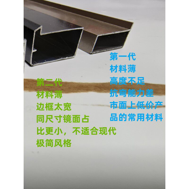 衣柜镜滑轨抽拉旋转抽拉式穿衣镜全面屏柜内拉伸全身镜推拉镜子