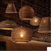 东亚风623格创意禅意啡厅编室织裸蛹吊灯泰南式 餐厅茶酒吧日式 灯